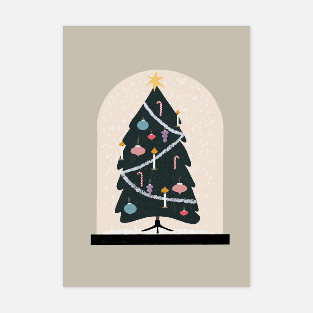 Christmas tree in a bubble Postcard